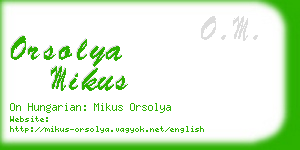 orsolya mikus business card